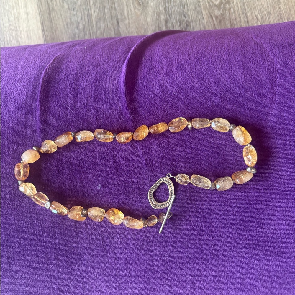 Silpada Citrine and Silver Necklace - Picture 2 of 2
